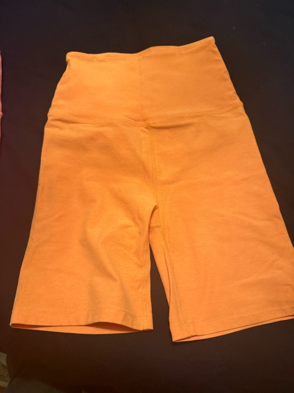 Beyond Yoga Orange High-Rise Bike Shorts
